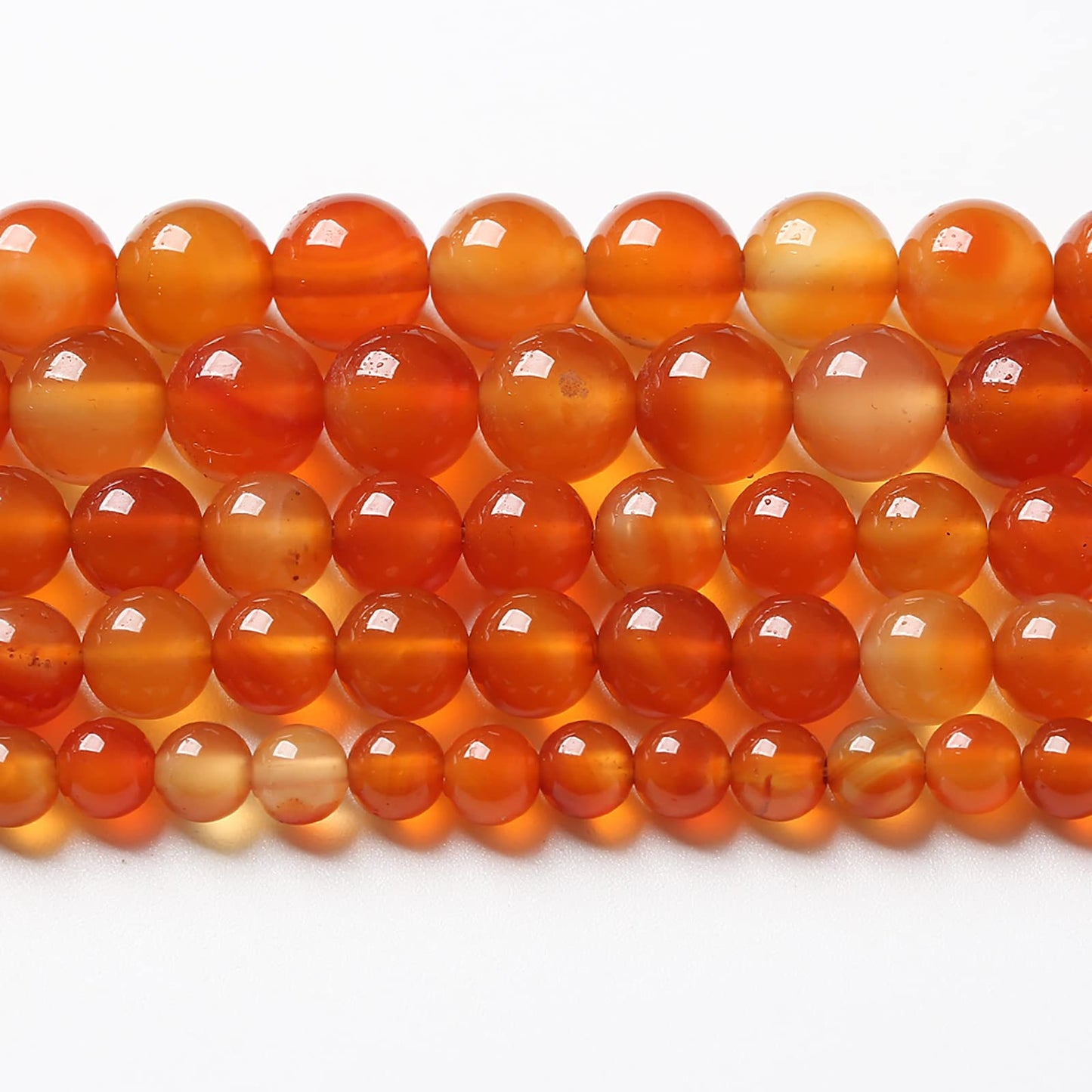 90pcs 4mm Natural Gradient Red Agate Gemstone Beads Round Loose Spacer Beads for Jewelry Making DIY Bracelets Necklaces 15" (4mm, Red Agate)