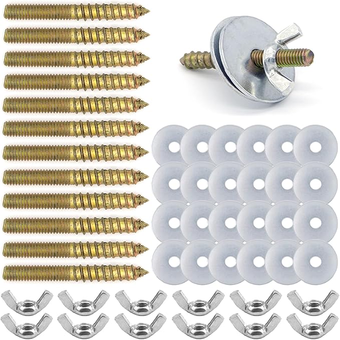 Bird Perch Screws Bird Cage Hardware 10 Sets & Drill Tool for Fixing Perch