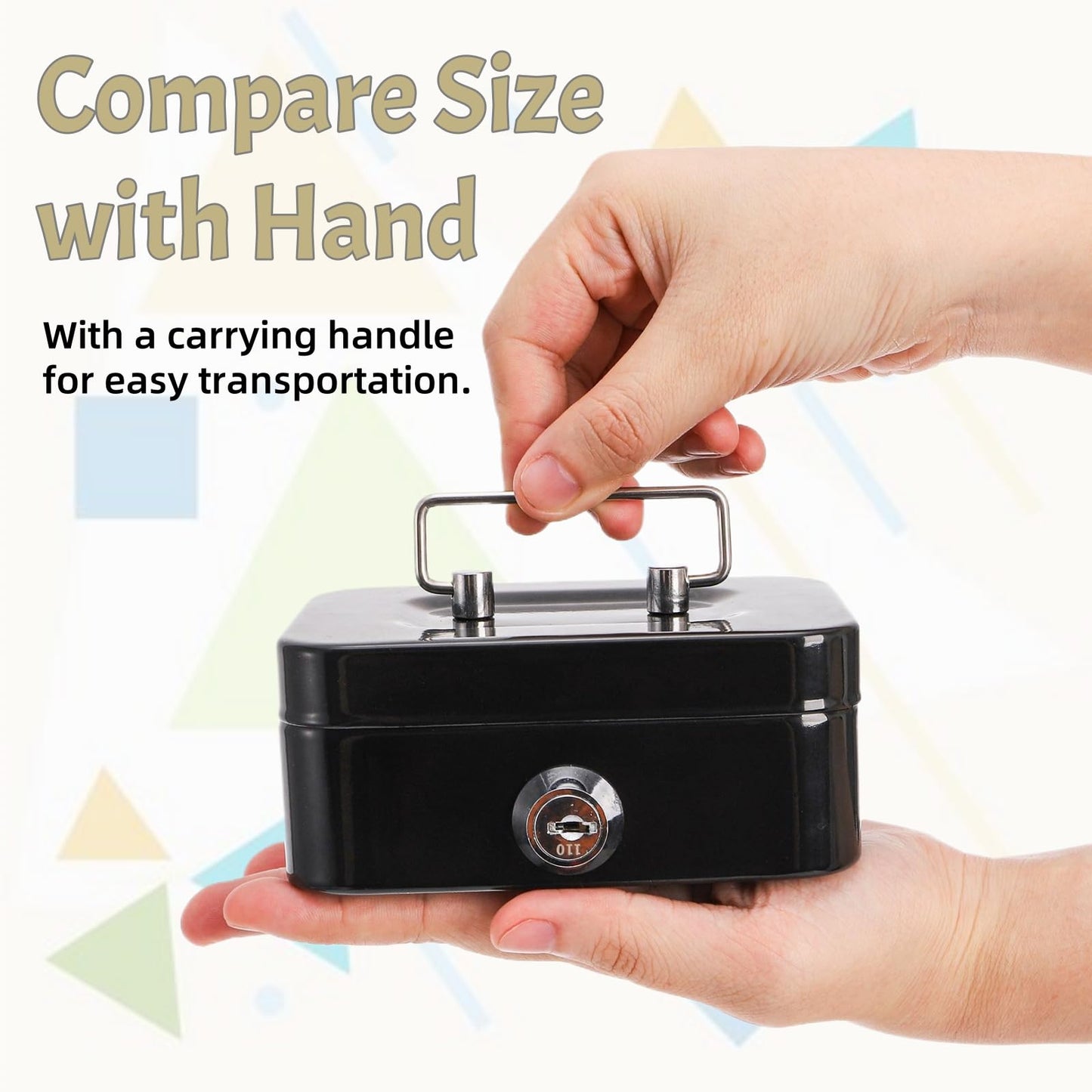 Jowgut 4 Pack Mini Cash Box, Small Metal Money Box with Key Lock, 4.5"L × 3.3"W × 2"H Durable Safe Coin Organizer Bank for Christmas New Year Gift