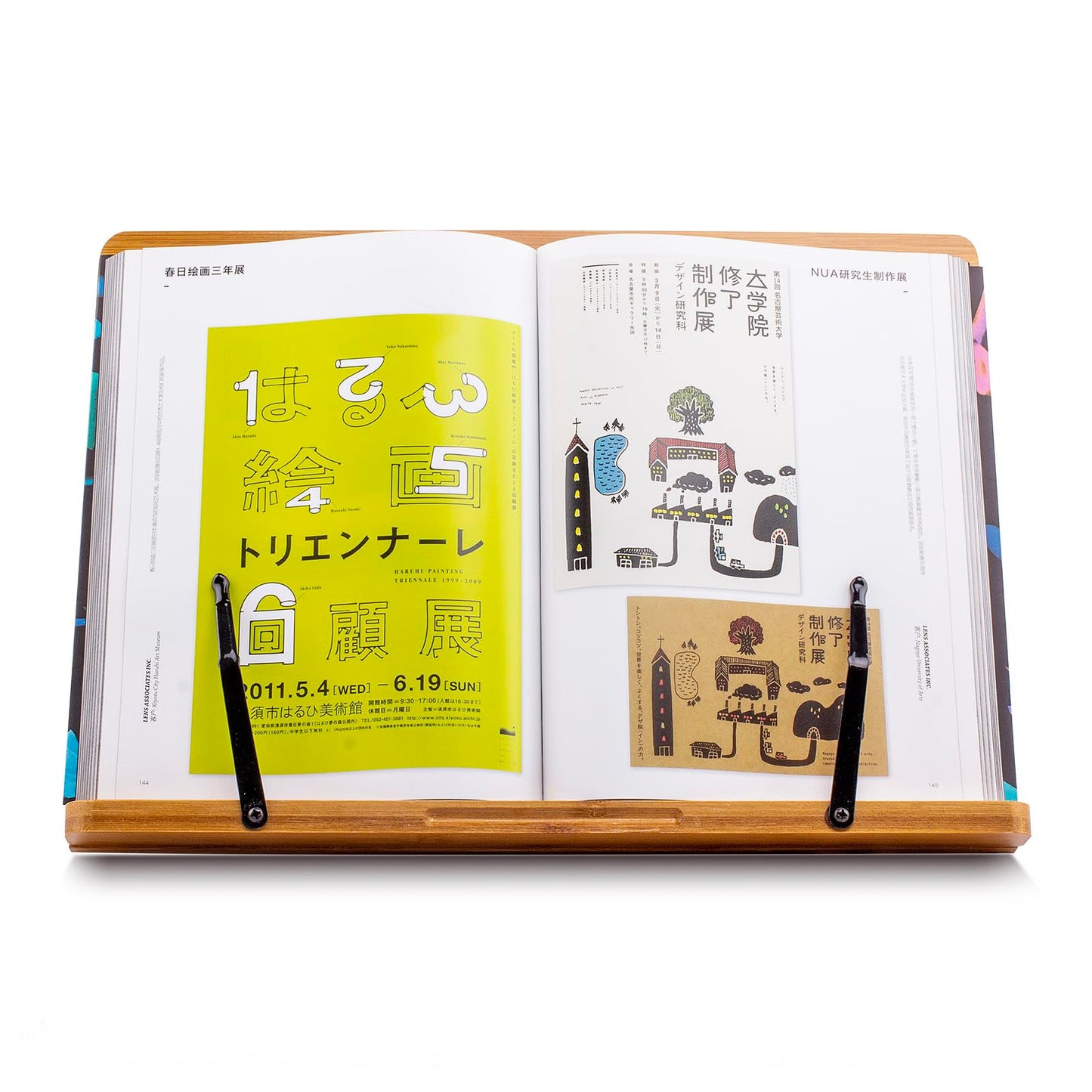 Large A+ (15.4 x 11) Inch XL Bamboo Book Stands & Holders for Reading Hands Free in Bed,Cookbook,Textbook,Law,with 6 Adjustable Height Document Stand
