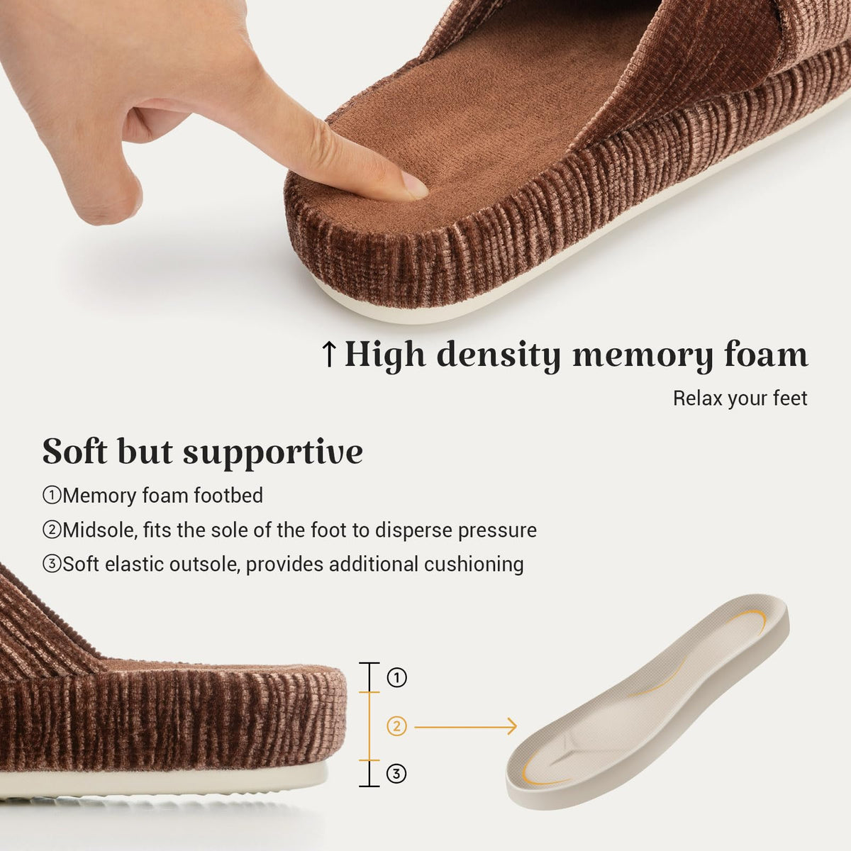 Slippers for Women Memory Foam House Bedroom Bow Crossbands Pearlescent Slipper Shoes Comfy Trendy Gift Slippers Brown Size 11 12 10.5