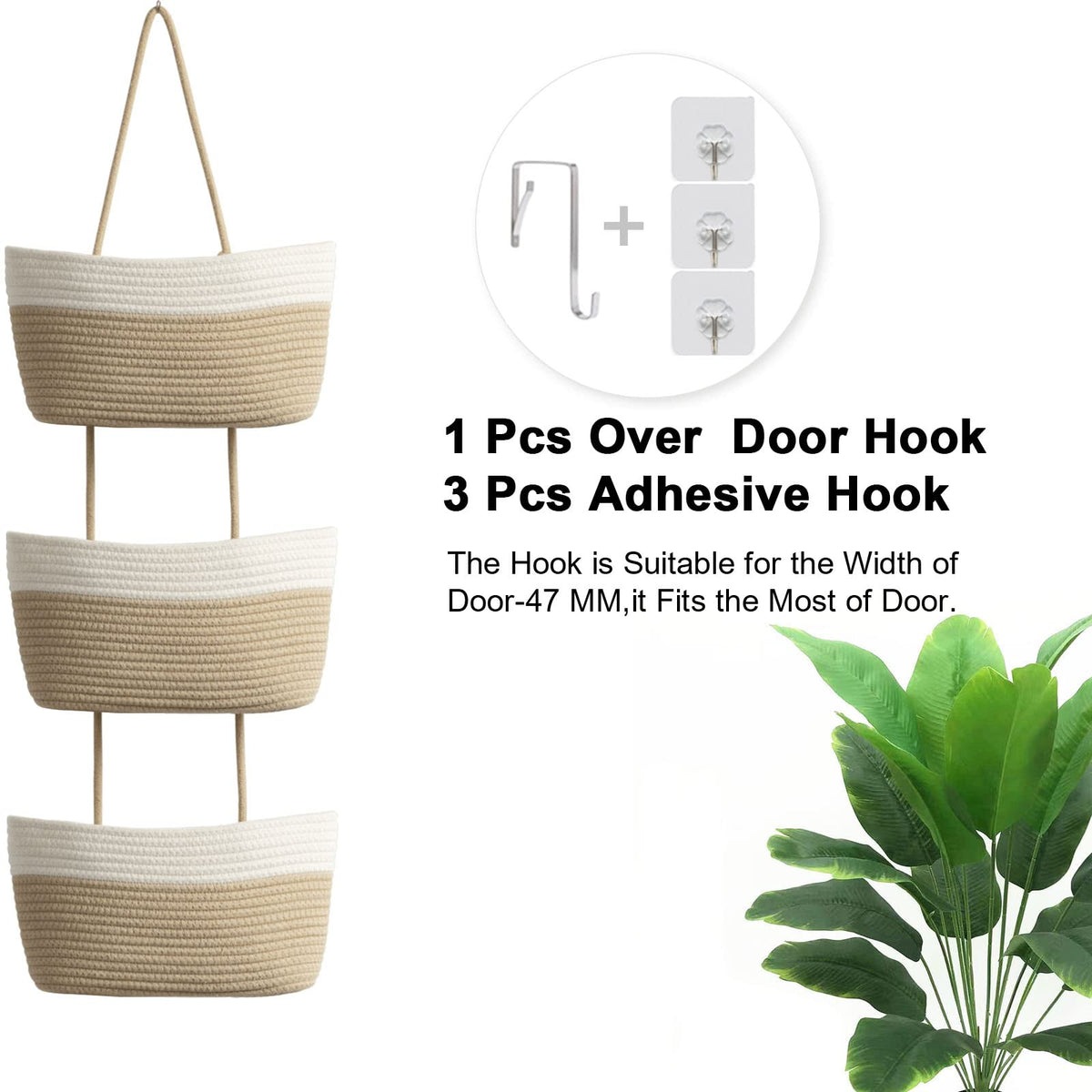 Over the Door Hanging Basket (3 Count)
