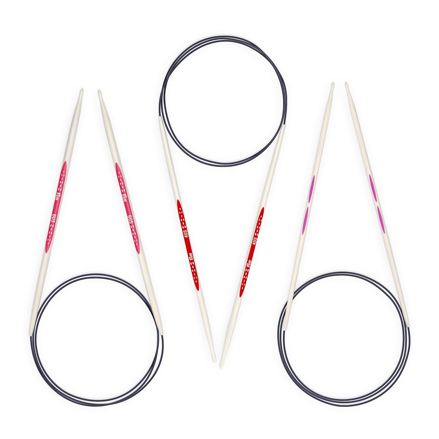 Prym Ergonomics 32" Circular Knitting Needles Set, Size US 2, 4 & 6