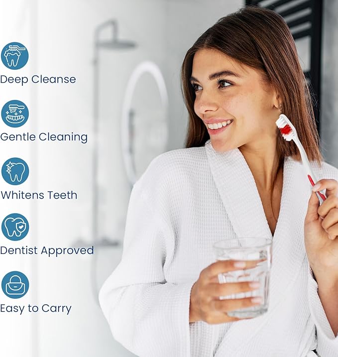 1000 Toothbrushes Bulk Wholesale Quantity Standard Size, Dental Care Toiletries, Medium Soft Bristles, Individually Wrapped, Homeless Care, Disposable Use, Hotels, Travel,