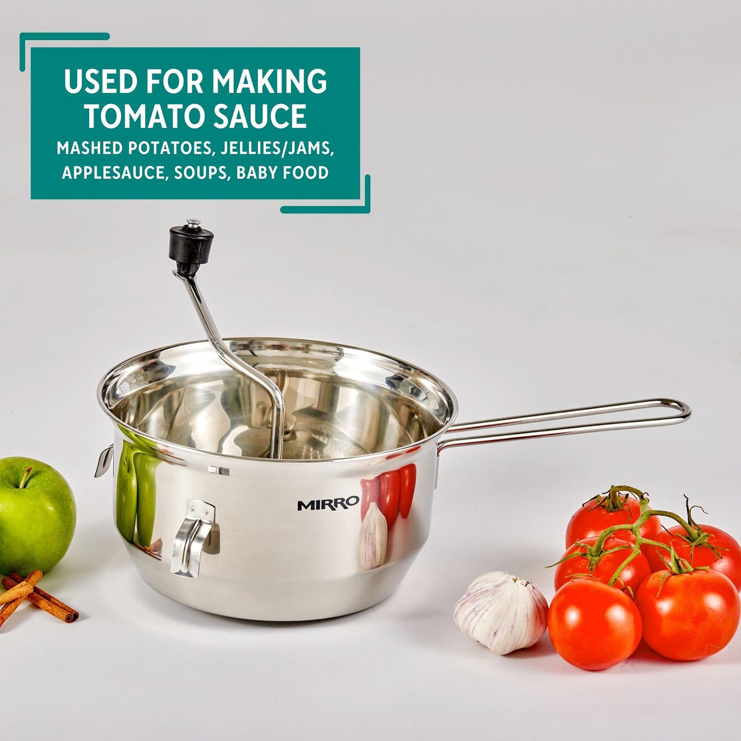 Mirro 50025 Foley Stainless Steel Healthy Food Mill Cookware, 3.5-Quart, Silver -