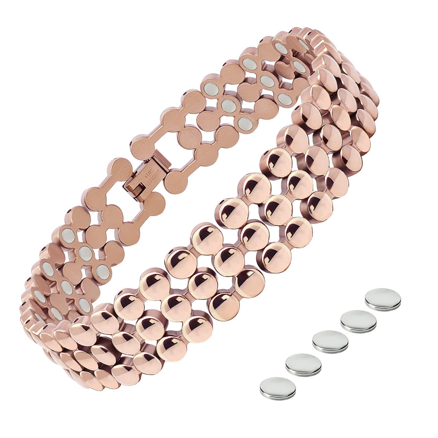 JEROOT Ultra Strength Magnetic Bracelet for Women | 3500-6000 Gauss Neodymium Magnets | Magnetic Therapy Jewelry with Adjustable Tool & Gift Packaging