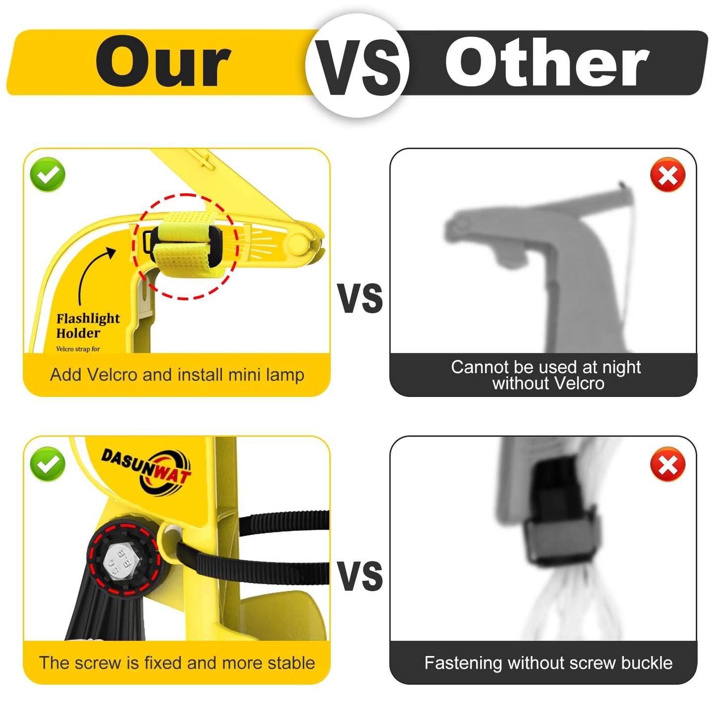 Dasunwat Spray Can Extension Pole Adaptor,Adjustment Sprayer Bracket Adaptor for Wasp/Hornet/Bee Spray Long Range,Spray Paint,Window Cleaner,Tree Pruning Sealer Spray,Spray Can Trigger Handle(Yellow)