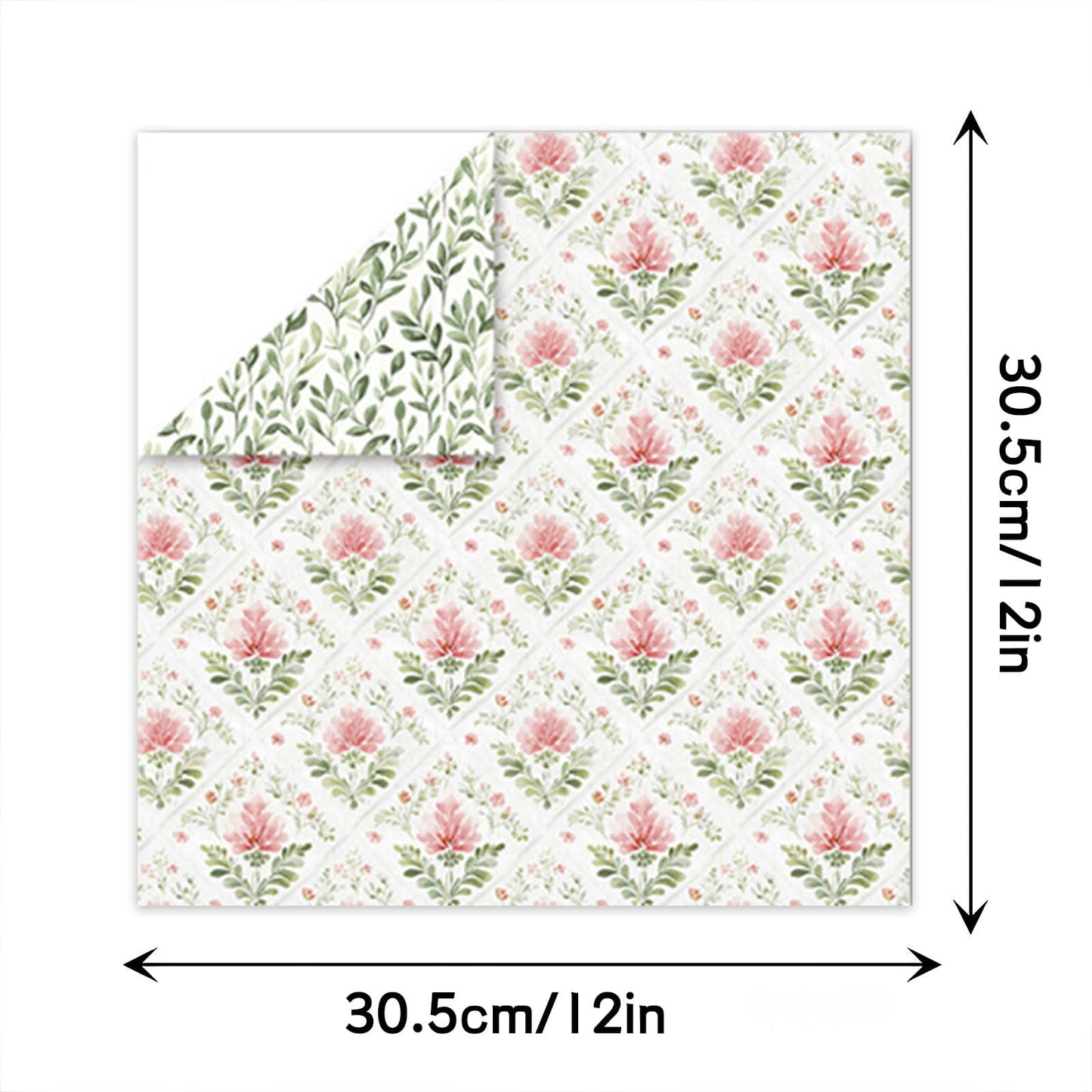 Scrapbook Paper Boho Patterned Paper for Scrapbooking, Double Sided Floral Decorative Craft Papers, MIATTCLD 24 Sheets Scrapbook Background Papers for Photo Album Journal Decor (Pink, 12x12 IN)