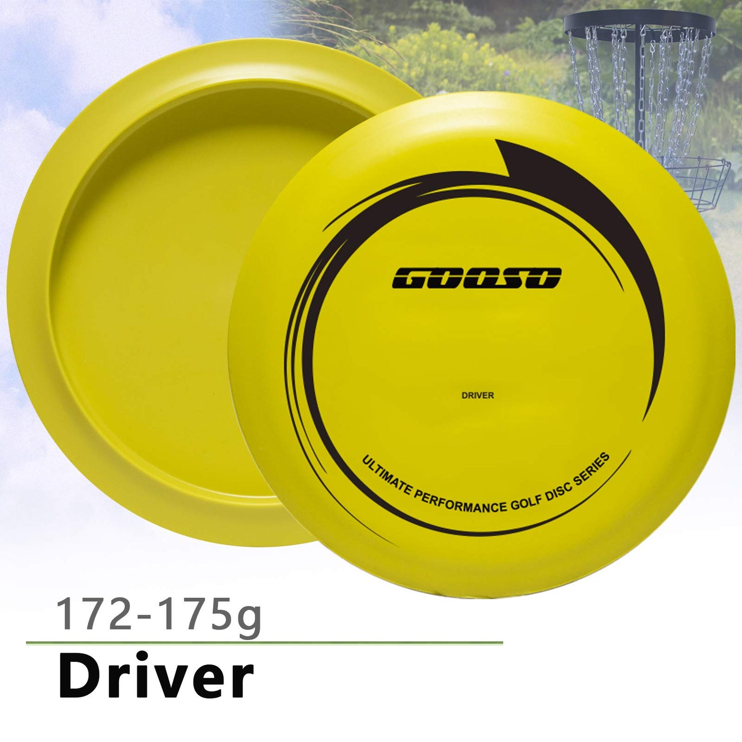 GOOSO Disc Golf Set - Driver, Mid-Range and Putter Discs with Disc Golf Bag for Outdoor and Backyard, Comfortable Plastic, 6 Pack