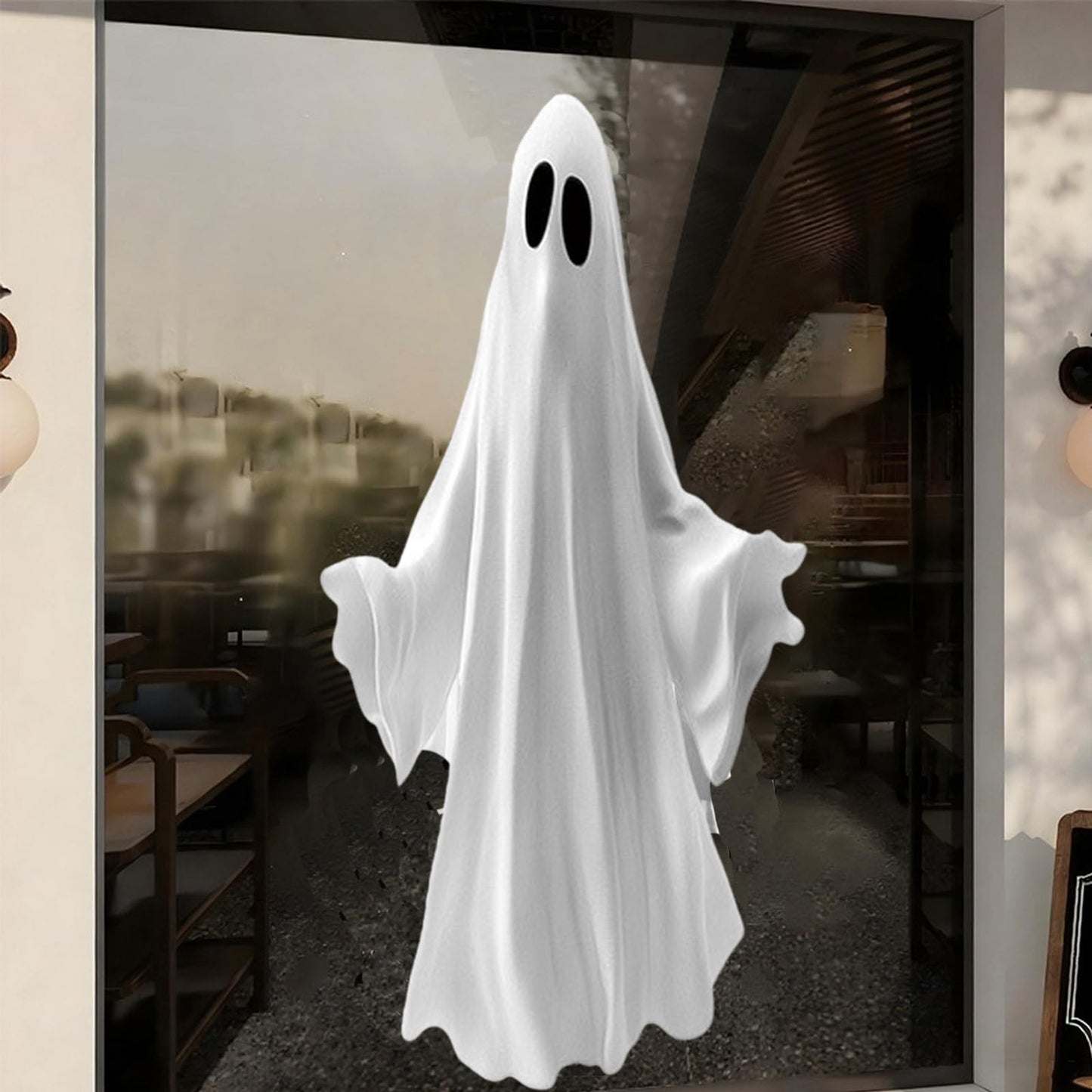 1 Sheets Halloween Ghost Window Clings Cute Ghost Window Decals Reusable Stickers for Halloween Home Decoration Windows Glass Mirror Decor Holiday Party Supplies