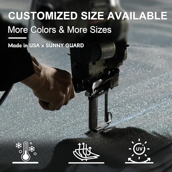SUNNY GUARD Custom Size 16'x18' Dark Grey Sun Shade Sail Rectangle UV Block Shade for Backyard Yard Patio Deck Garden(Customized)