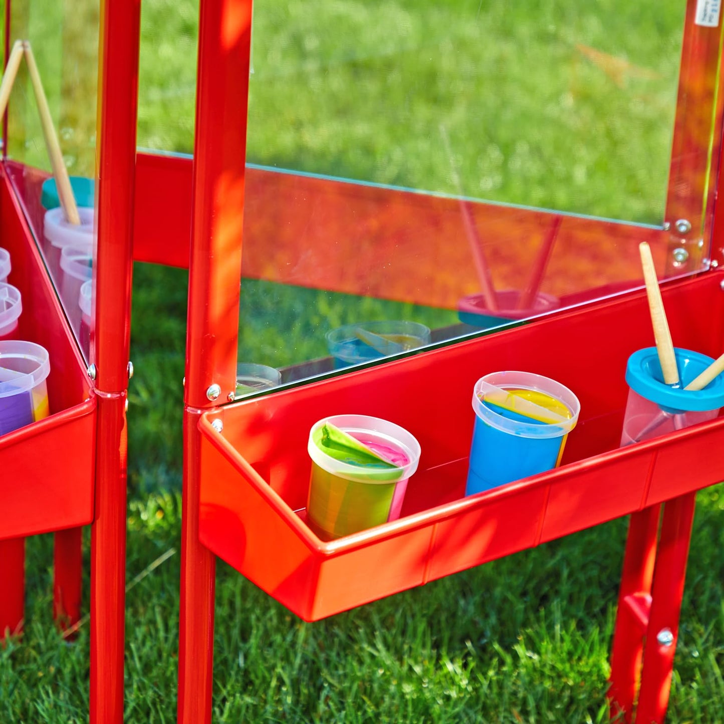 Colorations 3-Way Indoor/Outdoor Acrylic Panel Easel, Outdoor Play, Drawing, Adjustable , Art and Craft Painting