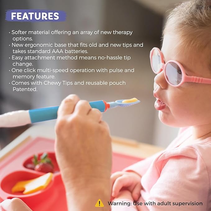 TalkTools Sensi Kit & 5 Tips - Sensory Therapy Tool for Speech and Feeding, Autism Sensory Products, ADHD Tools, Speech Therapy Gifts for Autism Children (Grey)