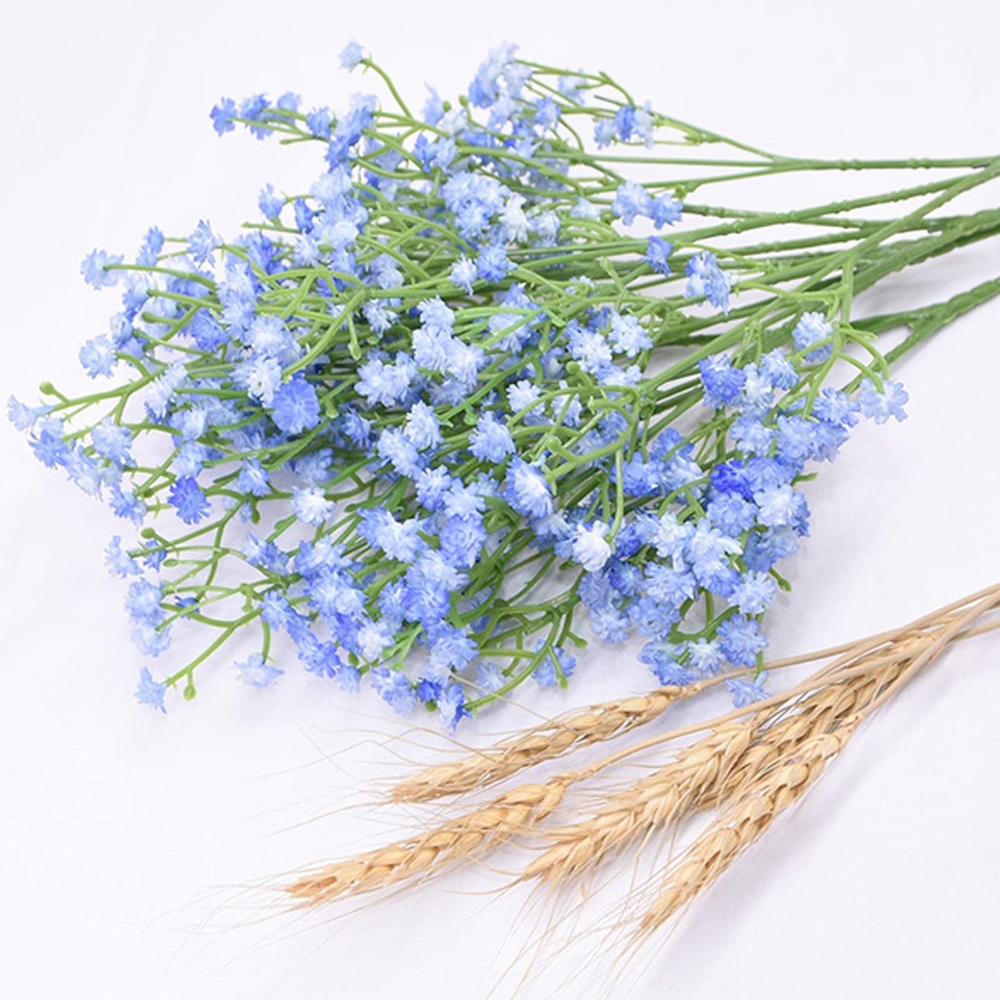 LYLYFAN Babys Breath Artificial Flowers,30 Pcs Gypsophila Faux Flowers for Wedding Party Home Garden Decoration Blue