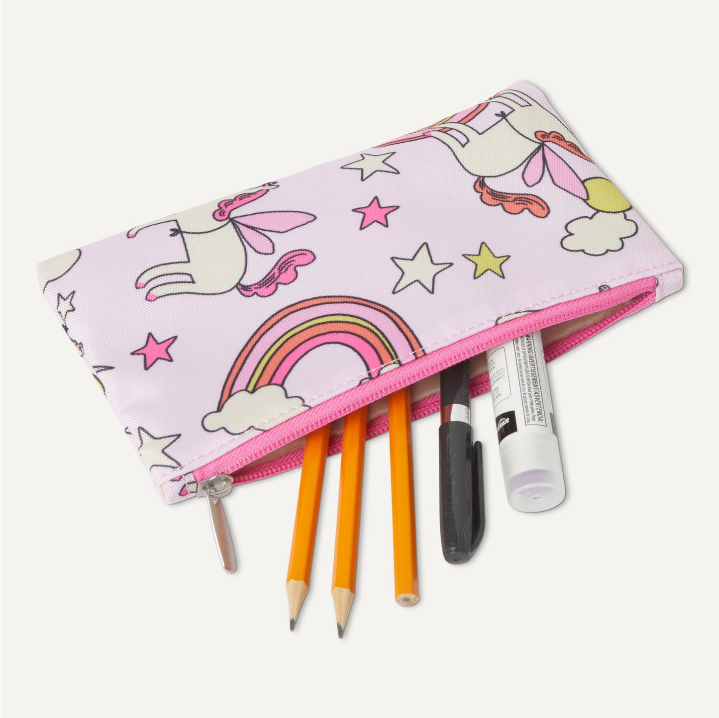 Amazon Essentials Kids School Backpack Set with Lunch Tote and Pencil Case - Multi-Pocket Tear-Resistant Student Day-pack - School Supplies Bundle - Pink - 3 Piece Set