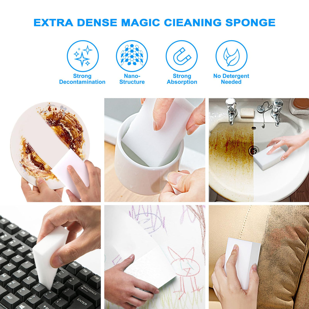 50 Pack Melamine Sponges (50 Count)