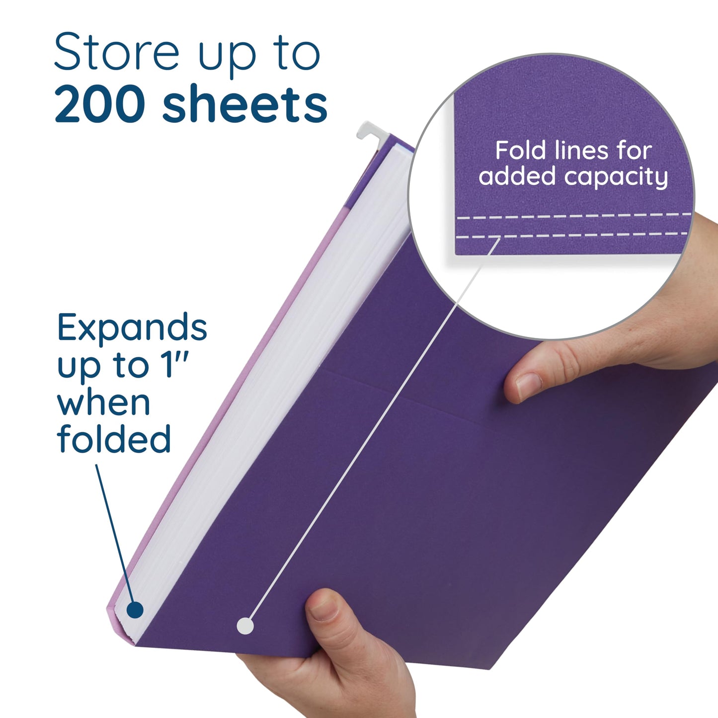 Blue Summit Supplies 25 Jewel Tone Hanging File Folders Letter Size with Tabs, Reinforced Hanging File Folders Jewel Tone, Includes Plastic Tabs and Inserts