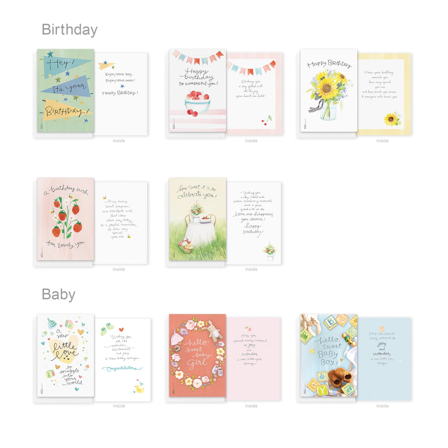 American Greetings 60-Count All Occasion Greeting Card Assortment with Storage Box, Dividers, Envelopes and Seals (Kathy Davis Designs)