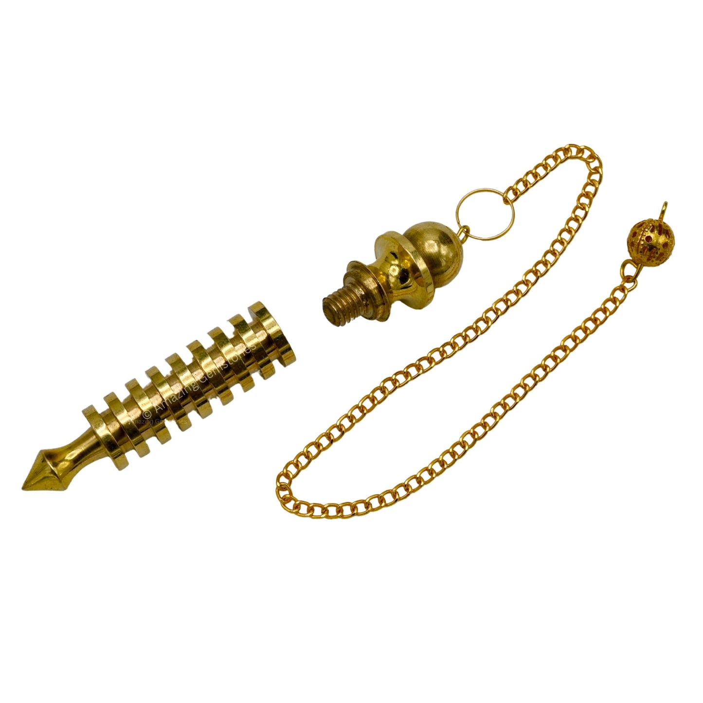 Amazing Gemstone Healing Metal Pendulums for Divination, Gold 9 ISIS Ring Steel Copper Pendulum High Energy Pendulo de Bronce Pendulos de Mesa MP3