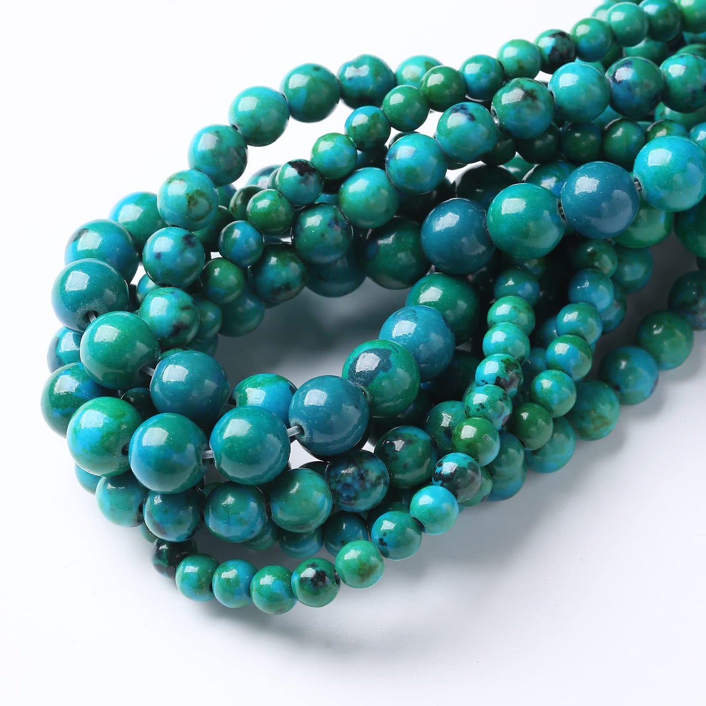 60PCS 6MM Natural Phoenix Stone Beads Round Loose Stone Beads for Jewelry Making DIY Energy Stone Healing Power Bracelet 15"