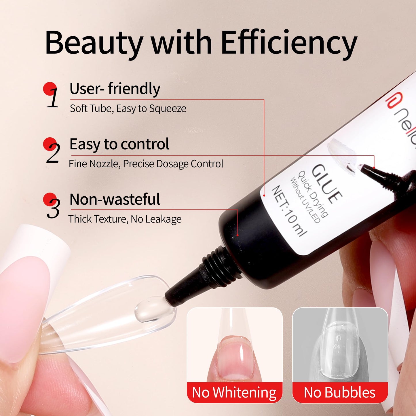 Semi Solid Nail Glue 10ml 2 Pack for Press On Nails with 10ml Remover Kit Nail Tips Glue Gel - No Lamp Needed Quick Drying Long Lasting 30+ Days for Fake Acrylic Nails