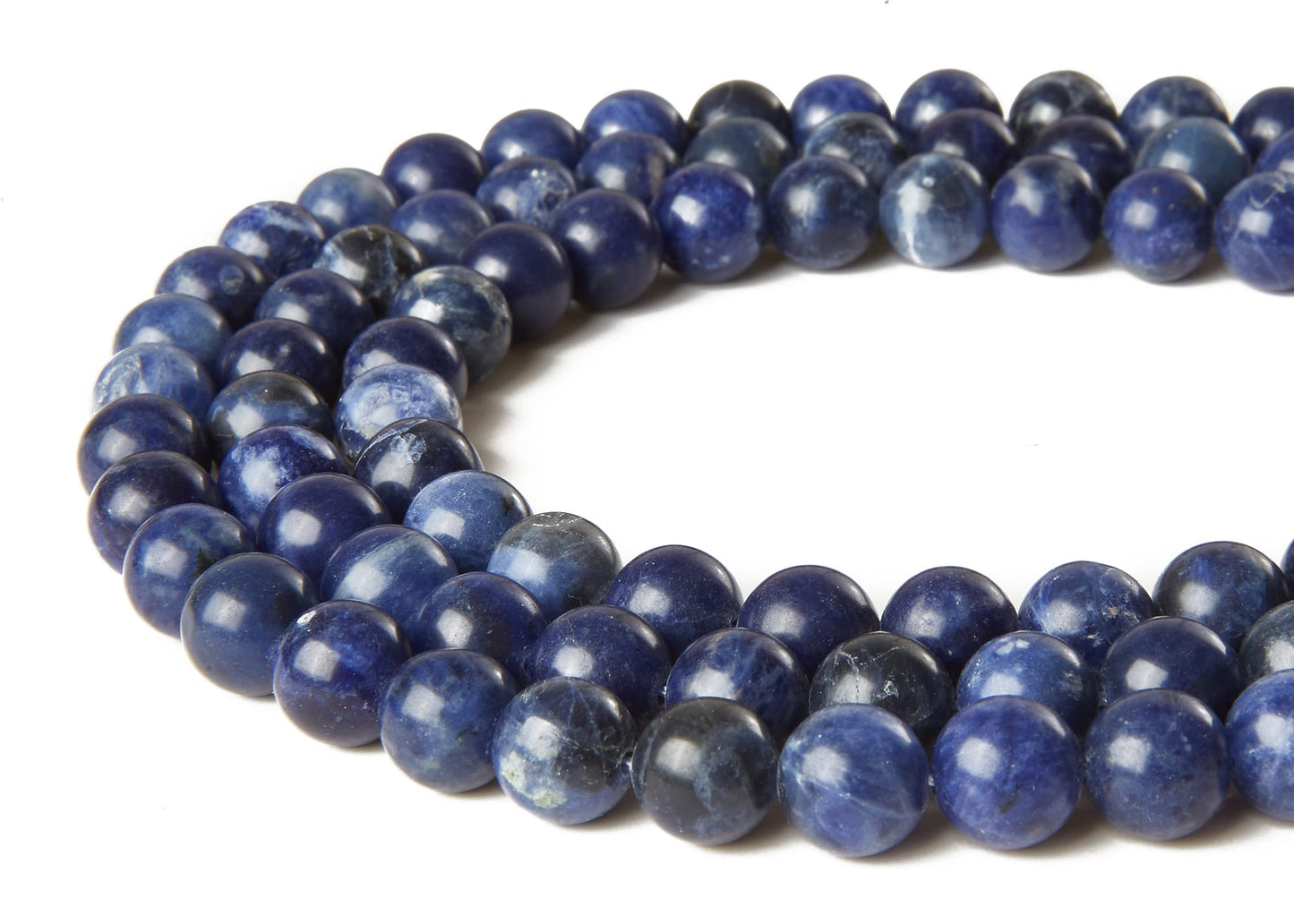 60pcs 6mm Sodalite Beads Natural Gemstone Beads Round Loose Beads for Jewelry Making