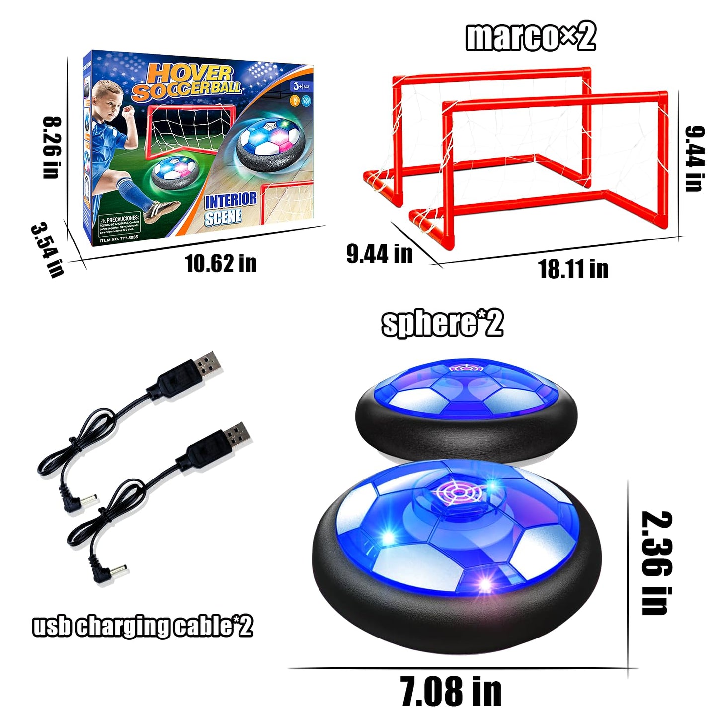 VINTOP Hover Soccer Ball Set Toys