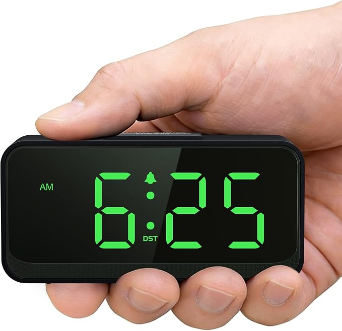 Battery Operated Small Alarm Clock: Compact Cordless Design
