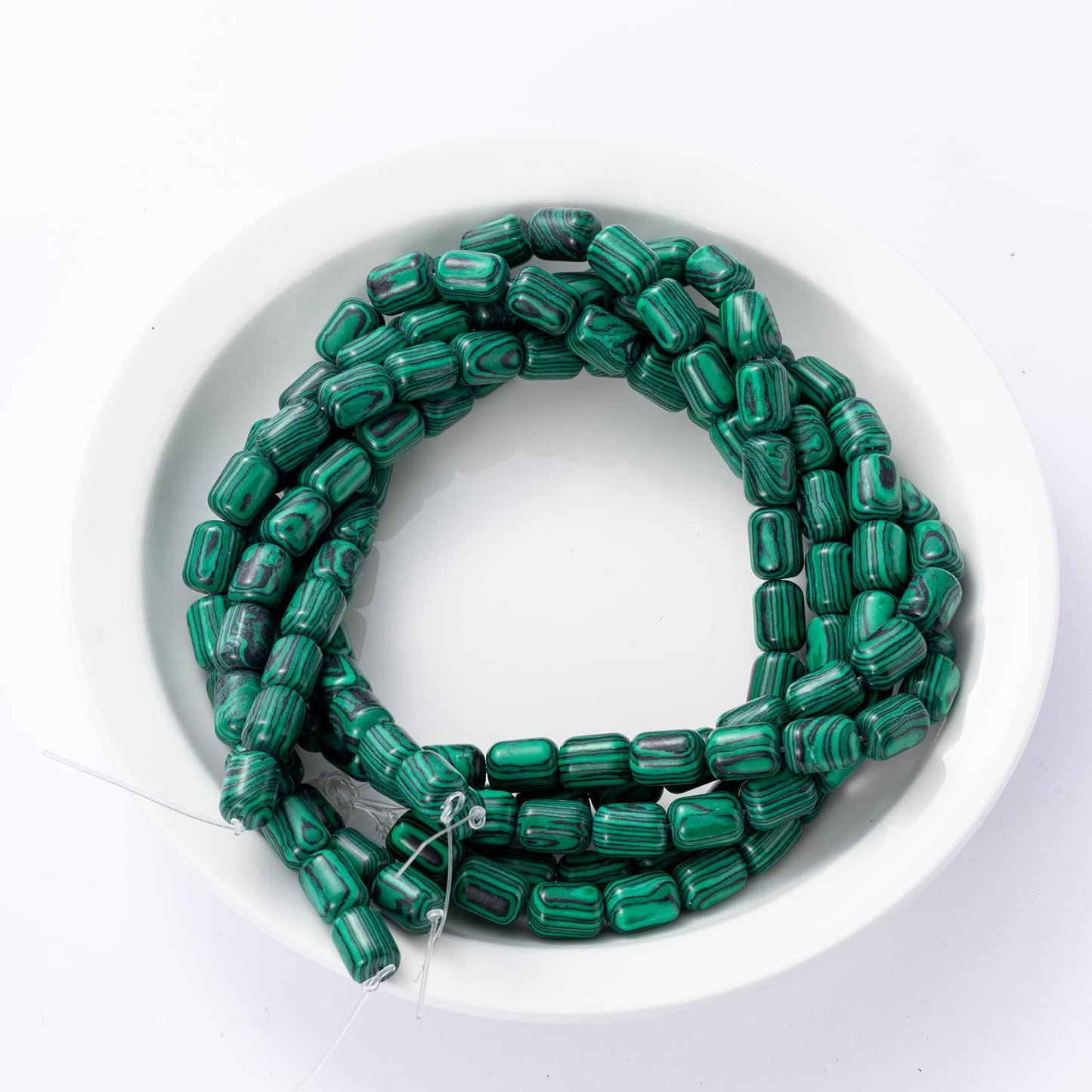 Natural Malachite Cylinder Tube Beads 10x14mm 38cm/str Loose Semi Gemstone Stone Beads for Making Bracelets Necklace