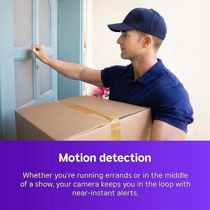 Roku Battery Camera for Home Security - New Weather-Resistant Indoor & Outdoor Wireless Camera & Pet Monitor with 1080p HD & Two-Way Audio - Rechargeable, Motion Detection & Wi-Fi