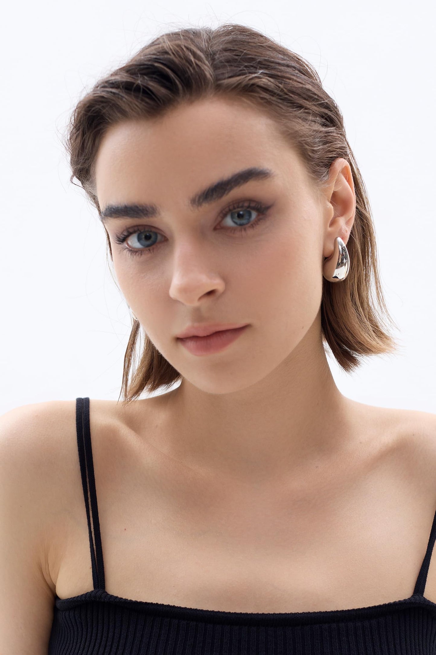 Teardrop Earrings Dupes for Women Gold Chunky Hoop Earring Dangle Earrings Water Drop Hypoallergenic Earring for Women