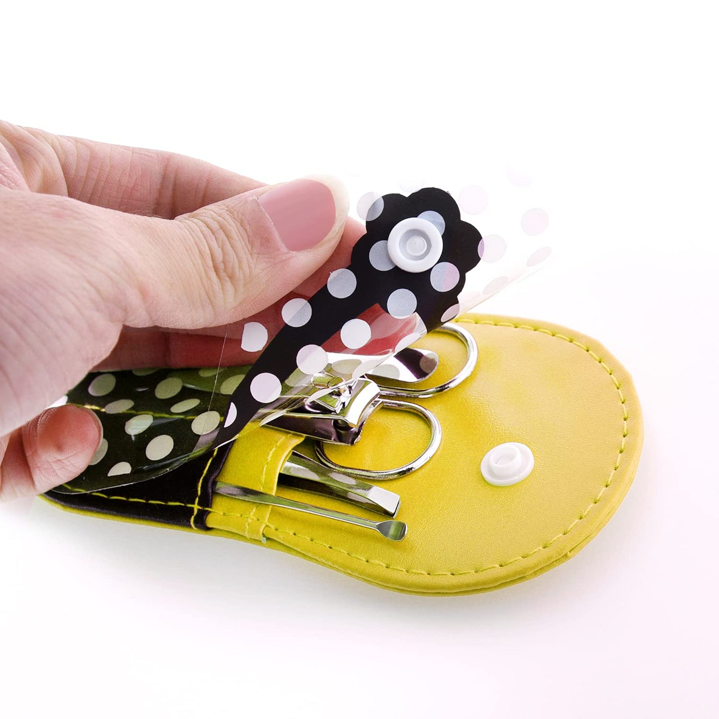 Spove Polka Dot Flip Flop Manicure Sets Manicure Kit Shape Personal Care pack of 6 Yellow