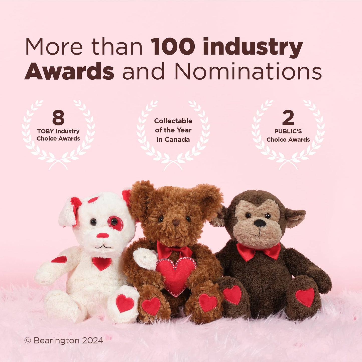 Bearington Remington Teddy Bear- 9.5" Soft and Cuddly Valentines Day Stuffed Animals - Adorable Bear Stuffed Animal Plush Gift
