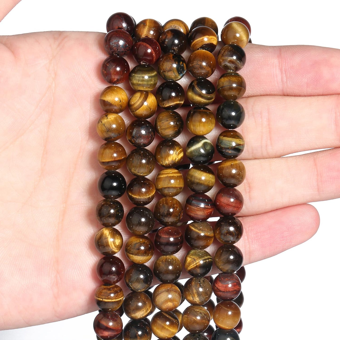 6mm Onyx Agate Color Tiger-Eye Natural Stone Beads Round Loose Beads for Jewelry Making Yochus DIY Beads Bracelet Necklace