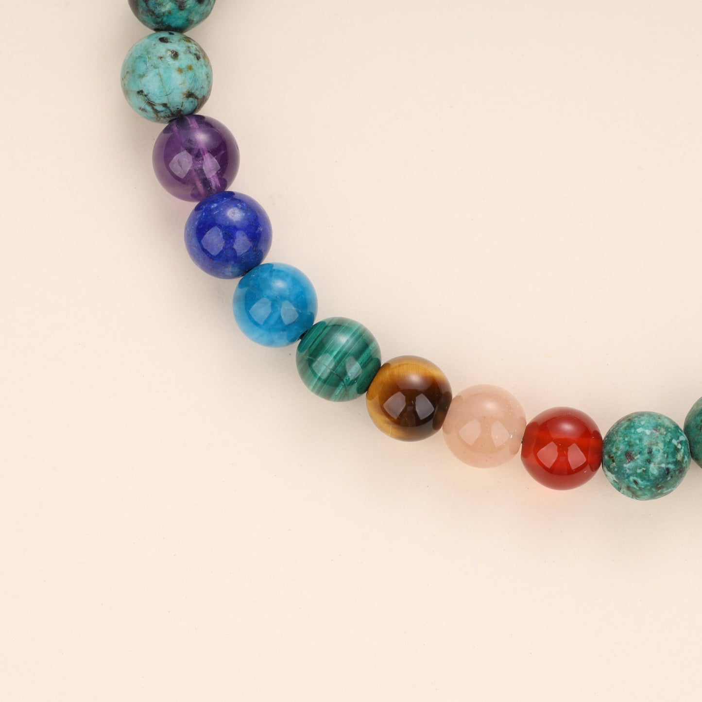 COAI Women's 7 Chakra Bracelet, African Turquoise Beaded Bracelet for Women