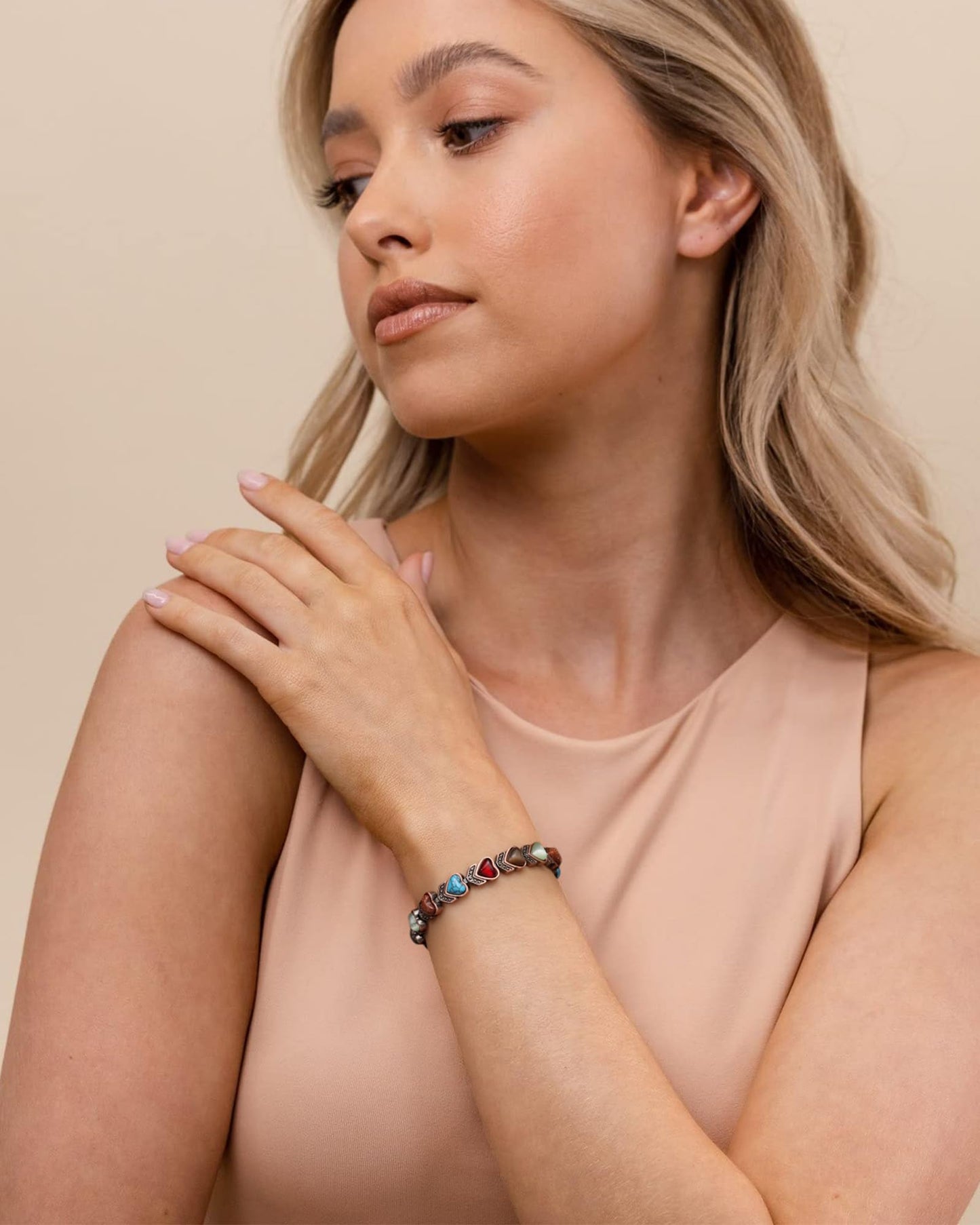 Jecanori Copper Bracelets & Ring for Women,Magnetic Bracelets for Women with 3800 Gauss Ultra Magnets and Sizing Tool