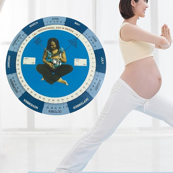 8Pcs Pregnancy Wheel Badge Card, Pregnancy Wheel Due Date Calculator for Doctors Midwives Nurses Pregnant Patients