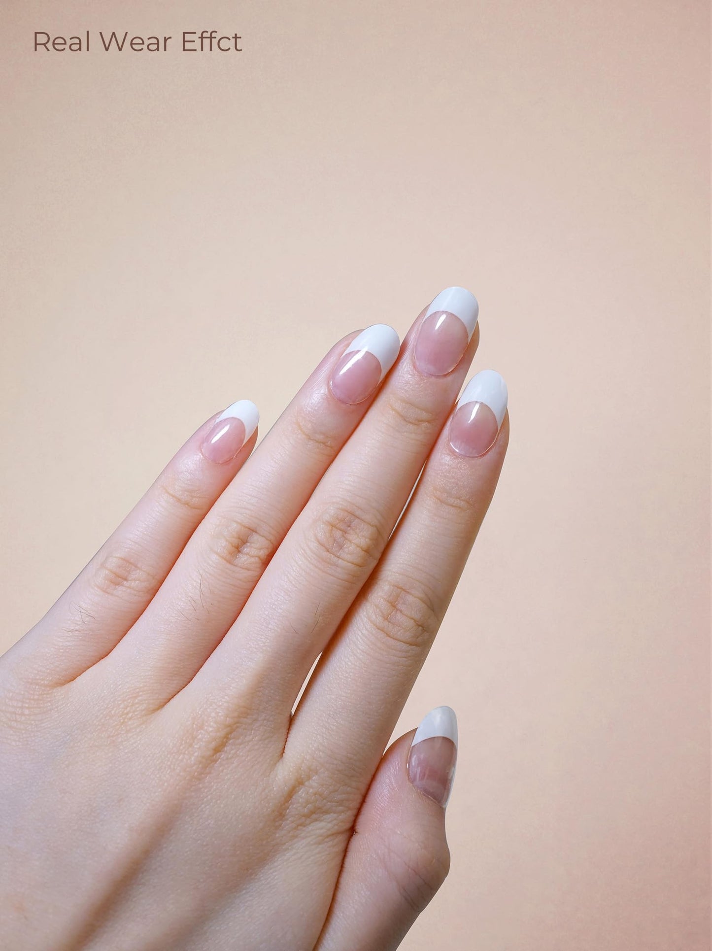 Beaolata Real Gel Nail Strips (No UV Light Needed) - 44Pcs Salon Quality Nail Stickers - Long Lasting Polish Wraps for Women, Easy Apply & Remove (Dawn White)