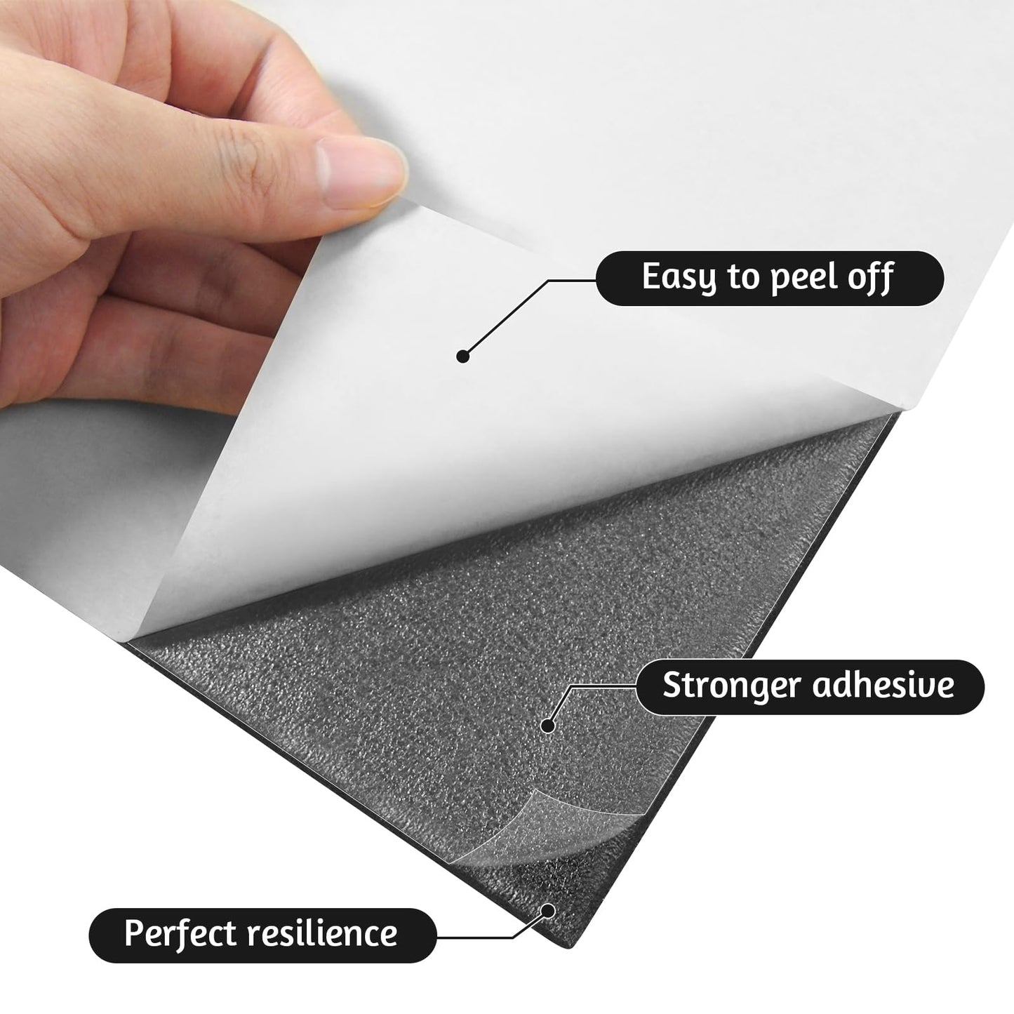 Adhesive Foam Padding Roll Closed Cell Sponge Neoprene Insulation Board Foam Sheet Pad with Sticky Back for Anti Vibration, Anti-Slip, DIY Crafts, Gaskets, Cosplay, Costume (Black, 12x59x1/4 Inches)