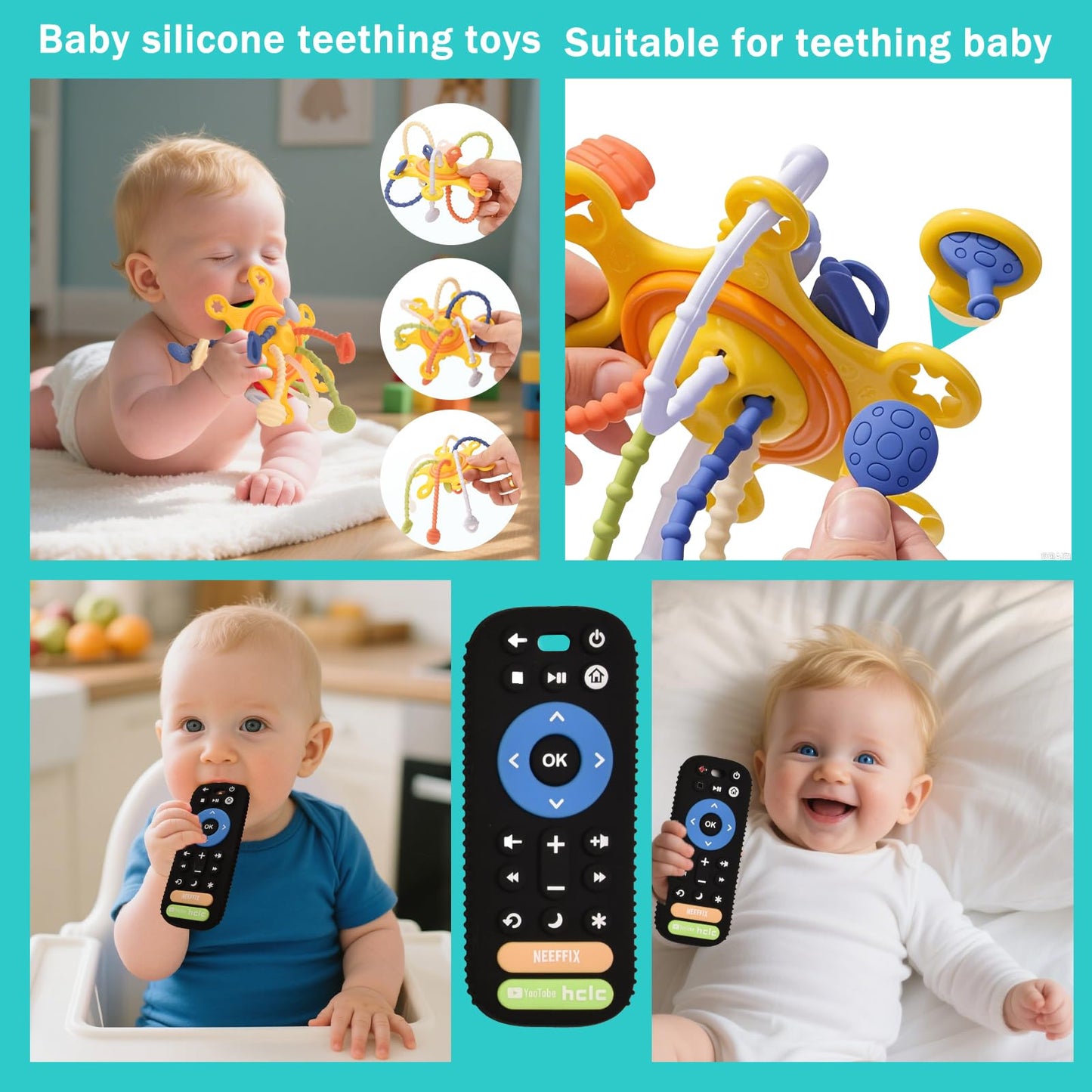Majabike Baby Toys 6 to 12 Months 9 in 1 Montessori Teething Toys Sorting Sensory Educational Learning Gift for Toddlers Aged 1-3