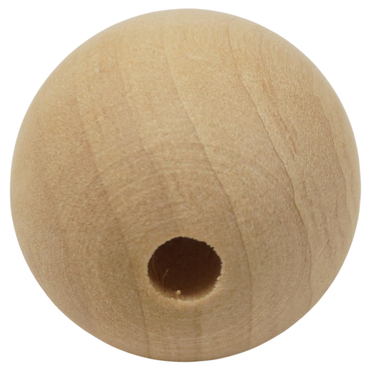 1 Inch (25mm) Unfinished Natural Wood Balls with Hole, Multiple Quantity, Wooden Beads for Art, Crafting and DIY Craft Projects - Rustic Decor, Braclets - 20 Pack