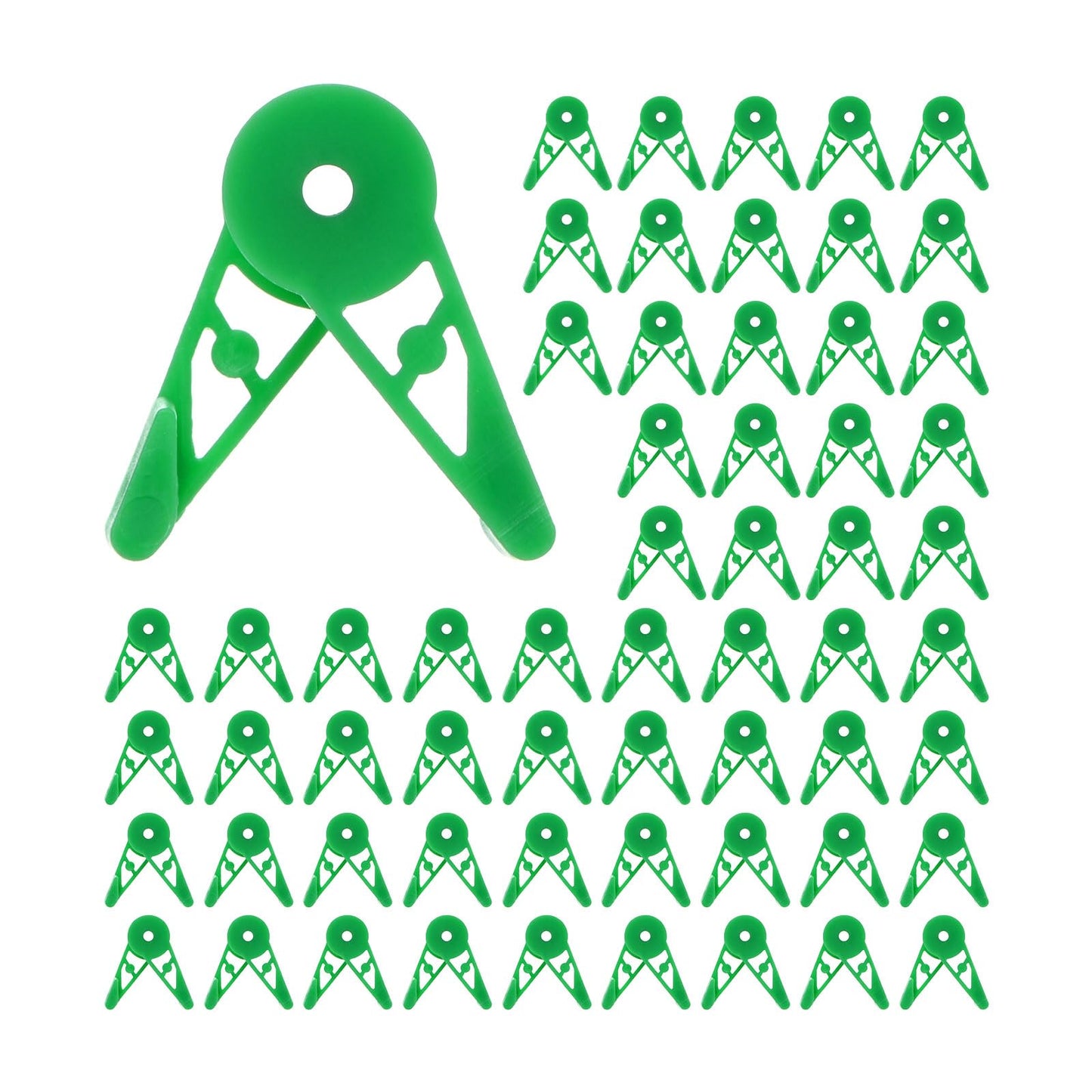 M METERXITY 60-Pack Adjustable Plant Clips, 360 Degree Plant Training Clips, Plant Stem Bender Training Clips for Low Stress Training/Plant Ties/Gardening Accessories [Green]