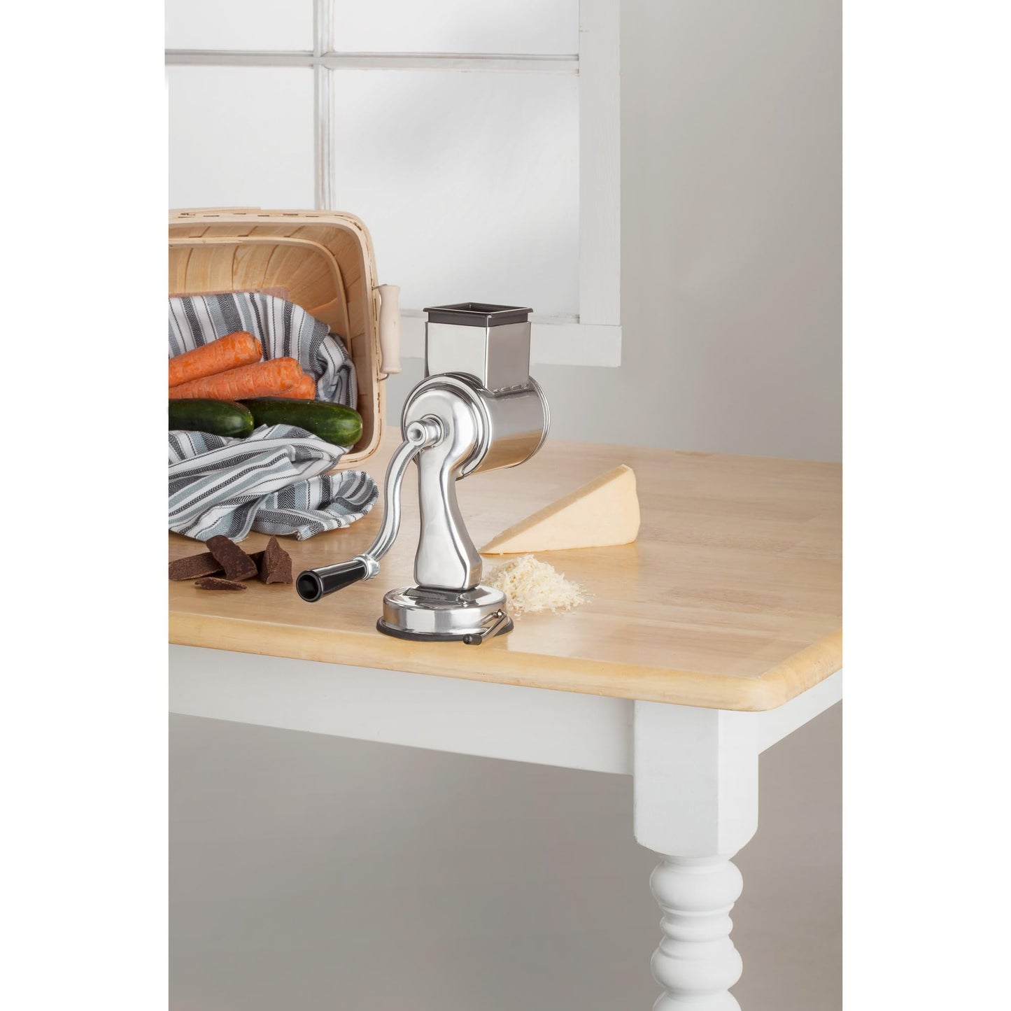 Fantes Cheese Grater with Suction-Base and 2 Drums, The Italian Market Original since 1906