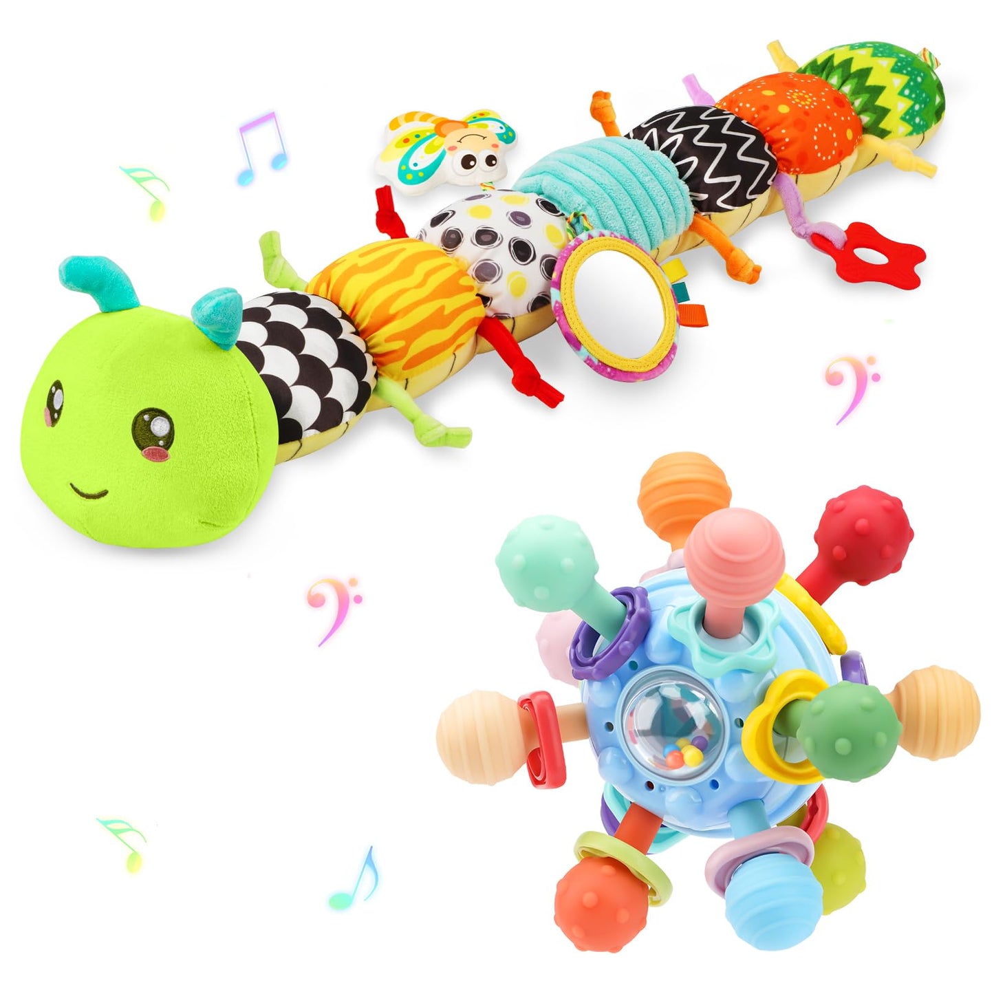 Baby Sensory Toy + Baby Stuffed Musical Caterpillar