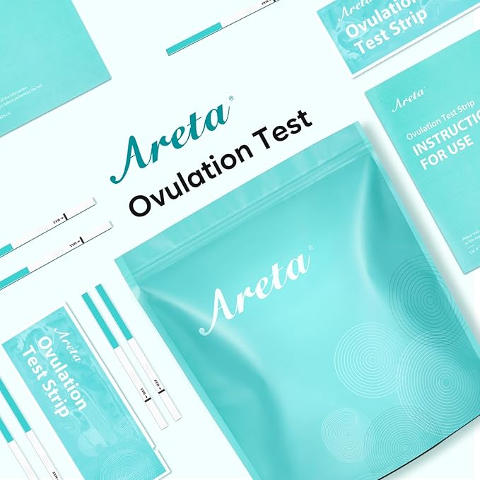 Areta 120 Ovulation Test Strips Kit: Accurate & Reliable for Women | Fast & Convenient Fertility Tracking | High Accuracy Ovulation Test Kit, Blue