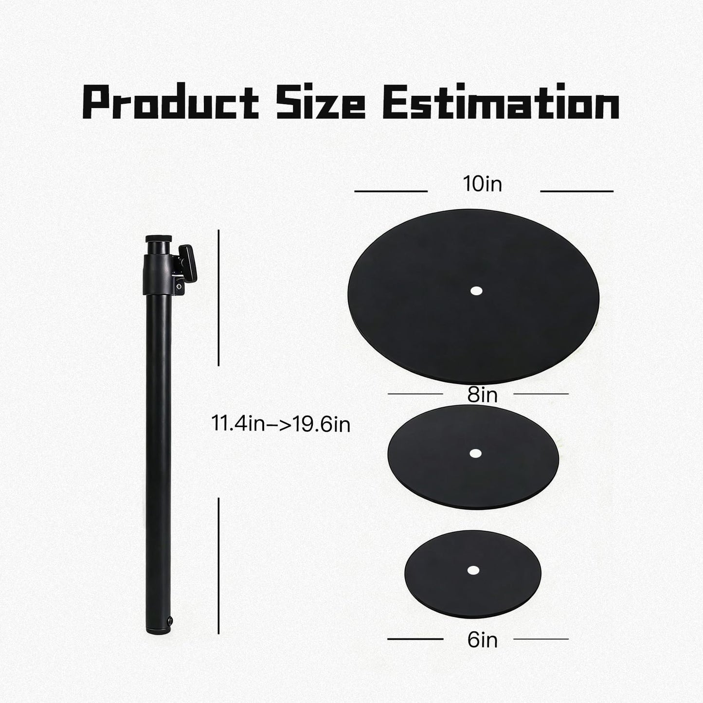 DZHPSRSZ Adjustable Plant Risers for Inside Pots, Pot Risers for Outdoor Planters, 11-20" Height Planter Insert Filler for Large Pots(6"/8"/10" Base Top, Set of 1)