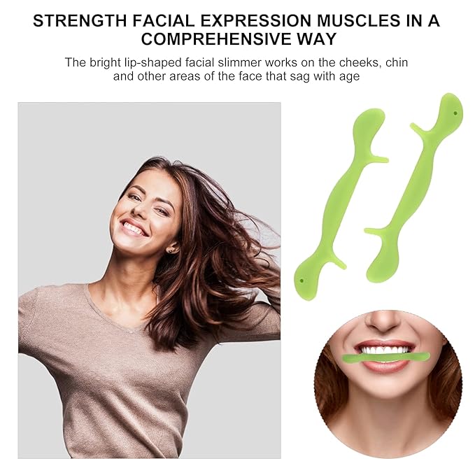 EXCEART Facial Exerciser Mouth Piece Facial Jaw Muscle Exerciser Angel Lift Mouth Exercise Device Face Flex Bands Smile Training for Face Slimmer
