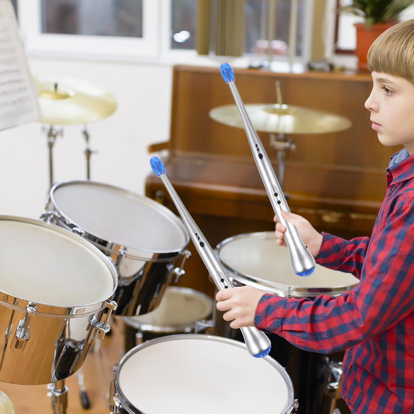 Pair Electronic Drumsticks Drum Sticks s for Electronic s Rhythm Toddler Toy Rhythm s for Kids Electric Toys Music Kit 5b