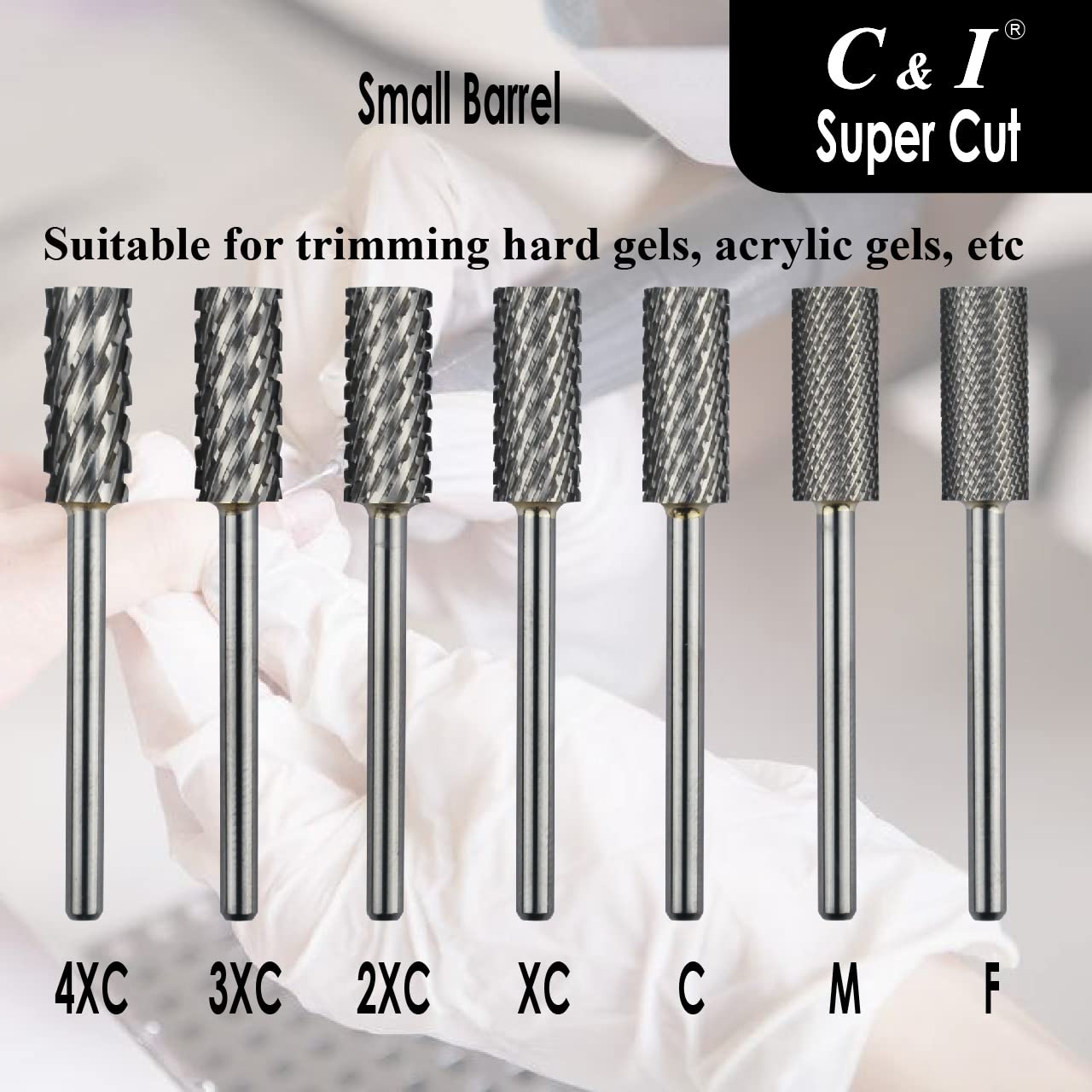 Super Cut Upgrade Edition, Small Barrel Nail Drill Bit for Electric Manicure Drill Machine, Remove the Nail Gels, Acrylic Gels, or Dip Powder (Fine -F)