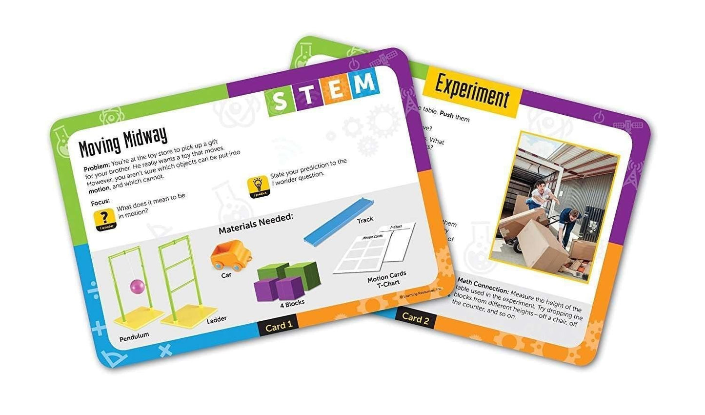 Learning Resources STEM Force & Motion Activity Set - Toddler Sensory Toys, Critical Thinking, Problem Solving, Building Toys, Fine Motor Skills, Physics Games for Kids, Gifts for Boys and Girls